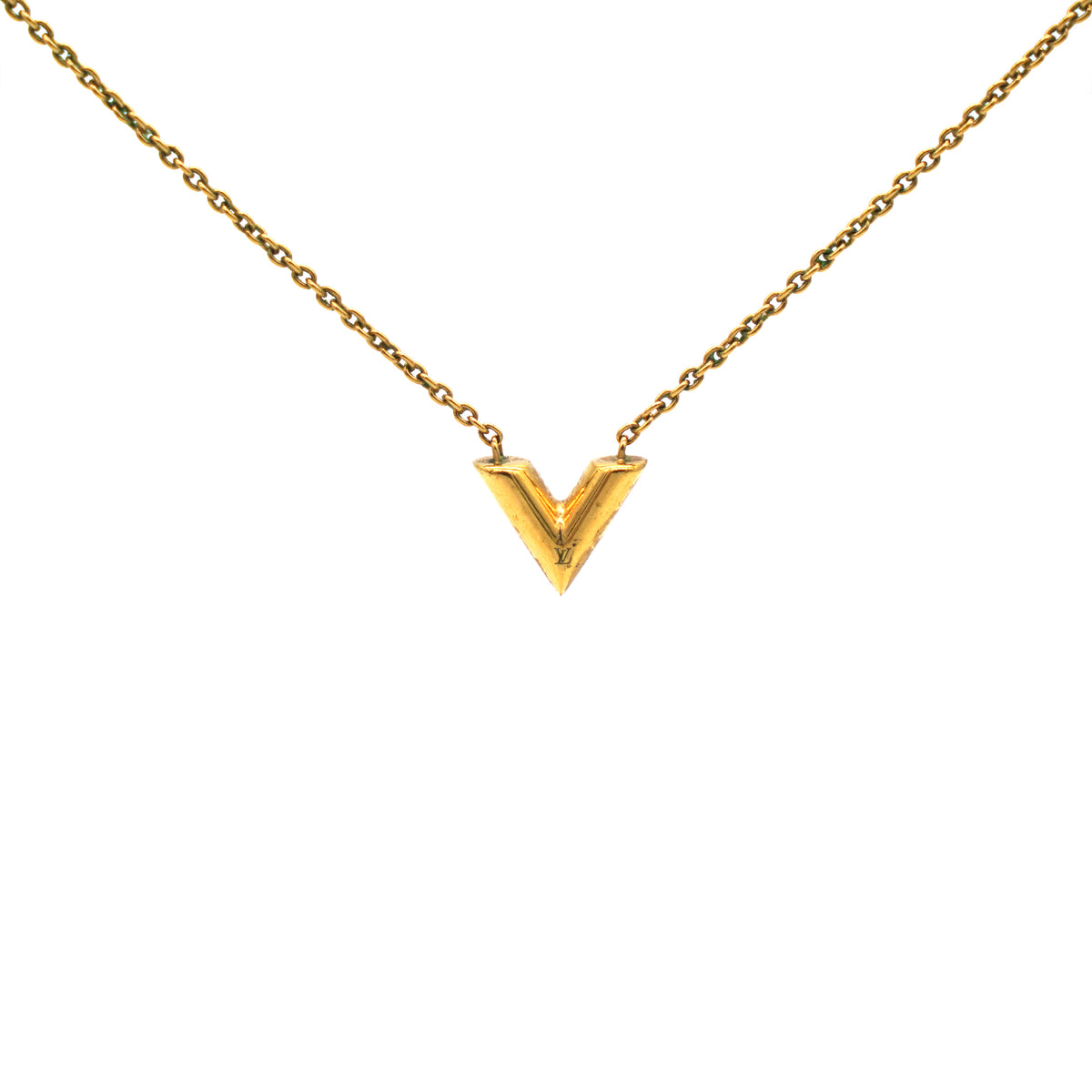 Louis Vuitton Authenticated Essential V Necklace