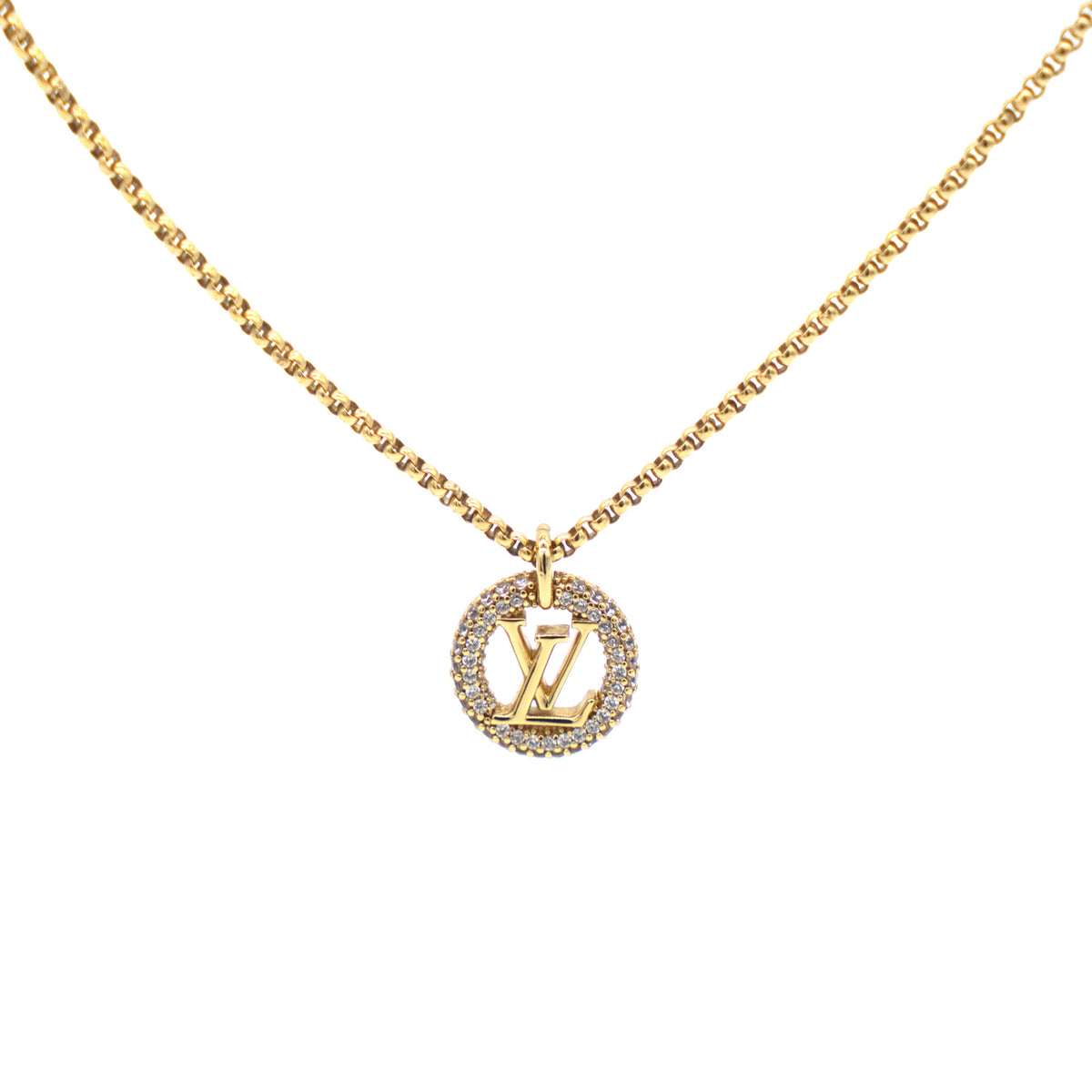 LOUIS VUITTON Metal Crystal Louise By Night Necklace 1294880