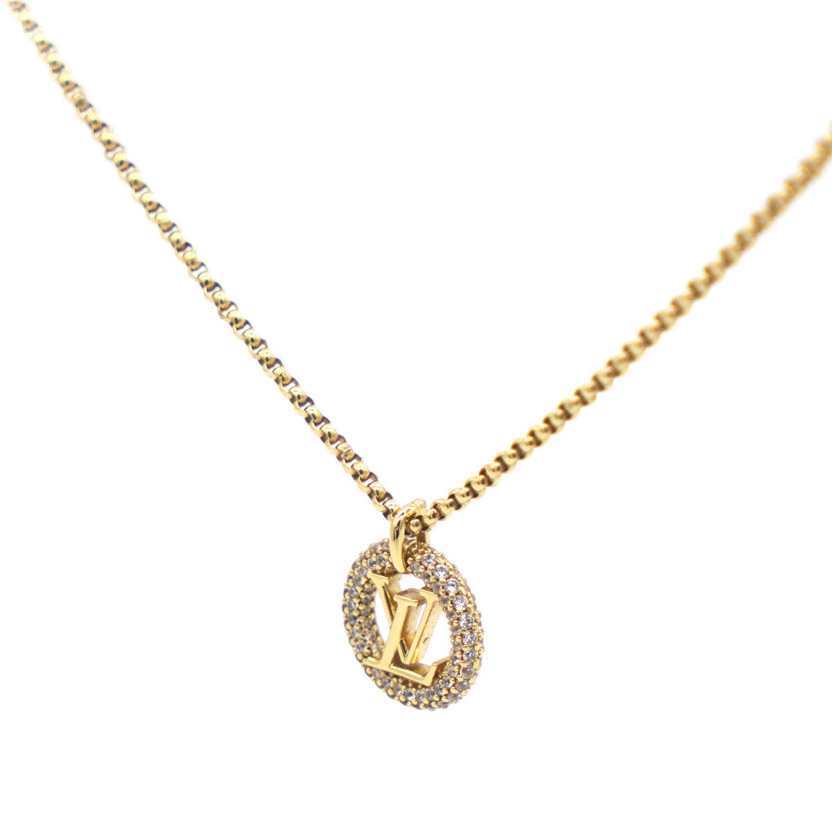 LOUIS VUITTON Metal Crystal Louise By Night Necklace 1149099