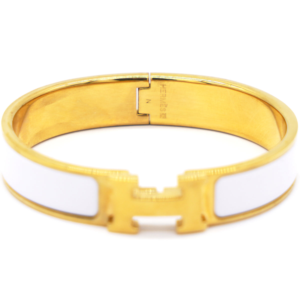 Hermes h shop bracelet white