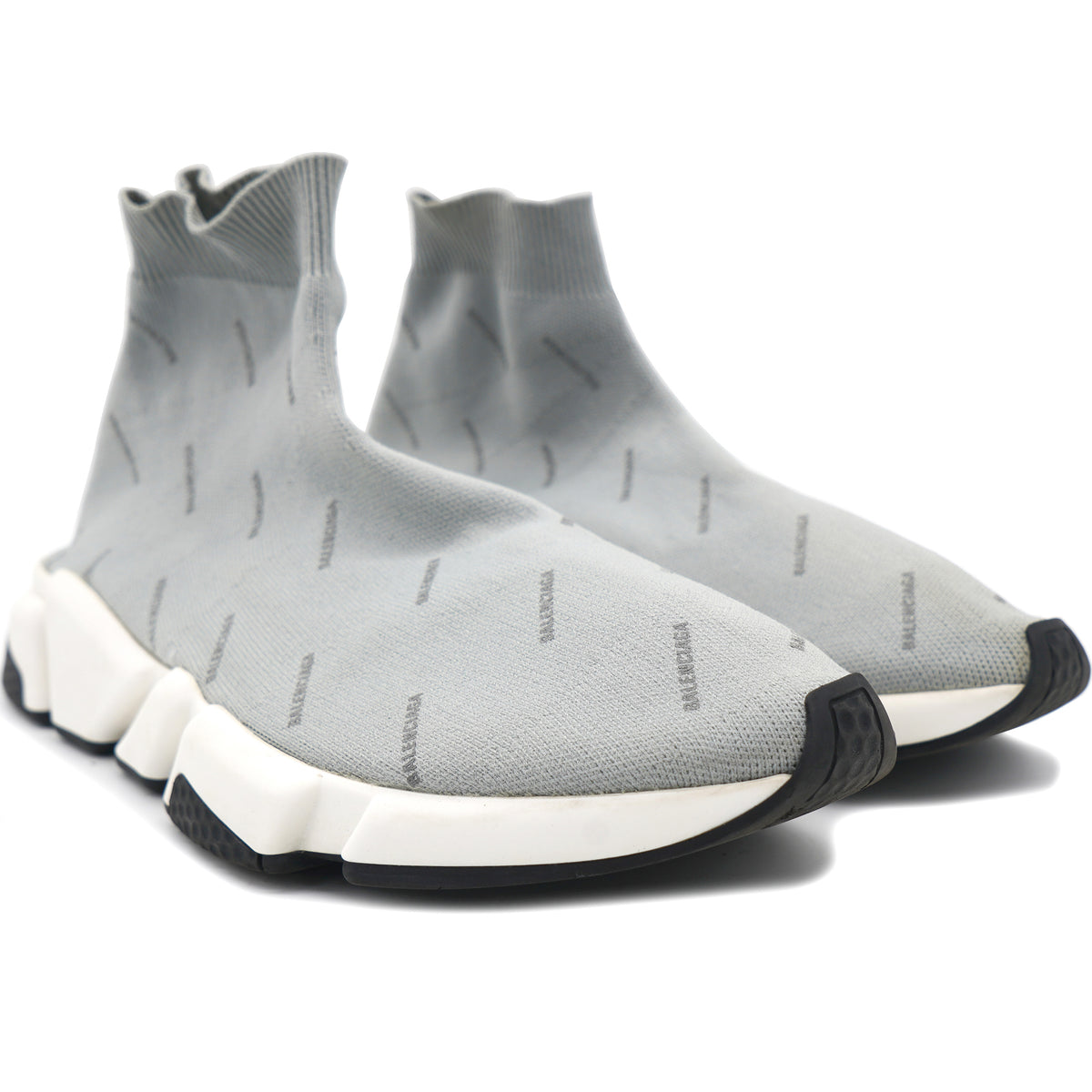 Grey balenciaga sock store runners