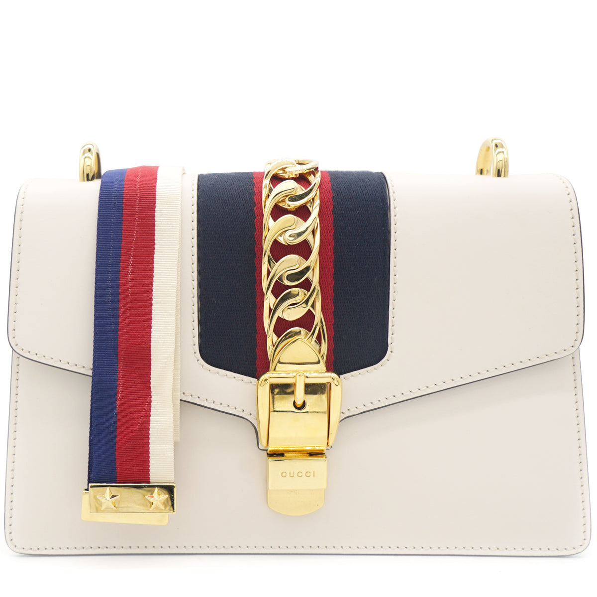 Gucci Sylvie Small Shoulder Bag White STYLISHTOP