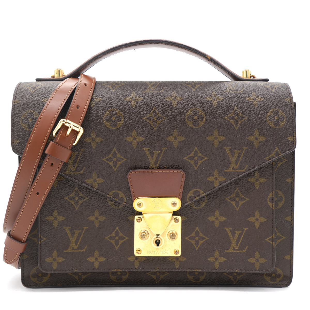 Monceau cloth crossbody bag Louis Vuitton Brown in Cloth - 19589932