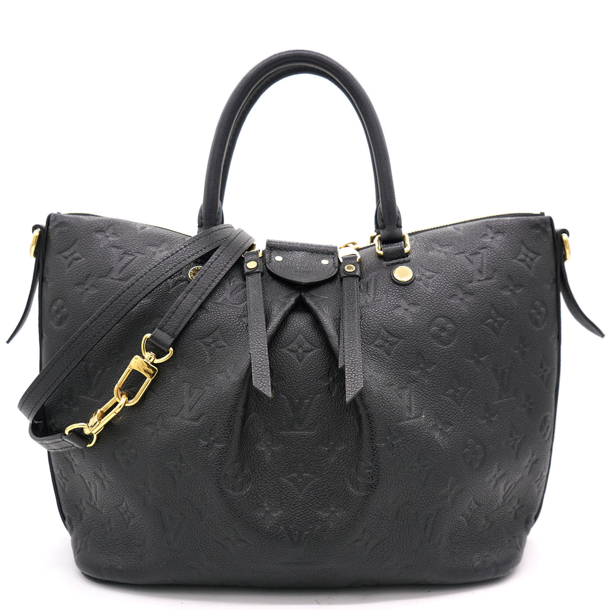 Louis Vuitton Black Monogram Empreinte Leather Mazarine MM Bag