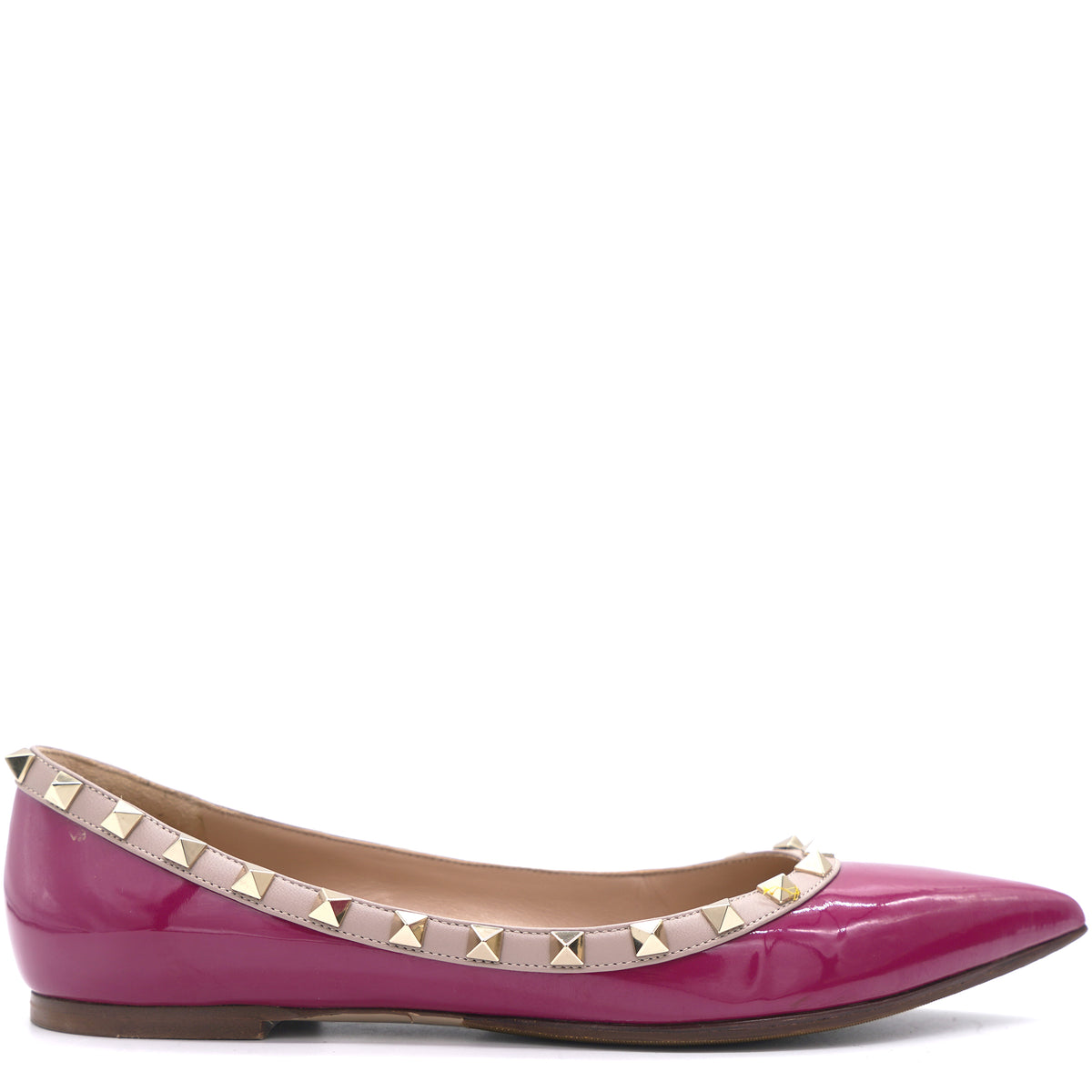 Pink valentino hot sale flats