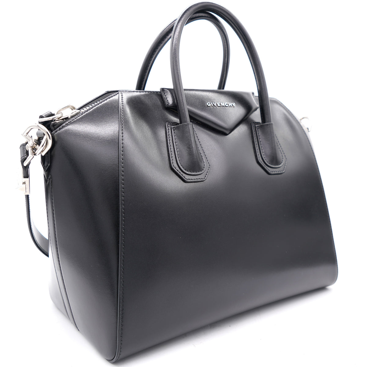 Givenchy Antigona Large Smooth Leather Bag, Gray