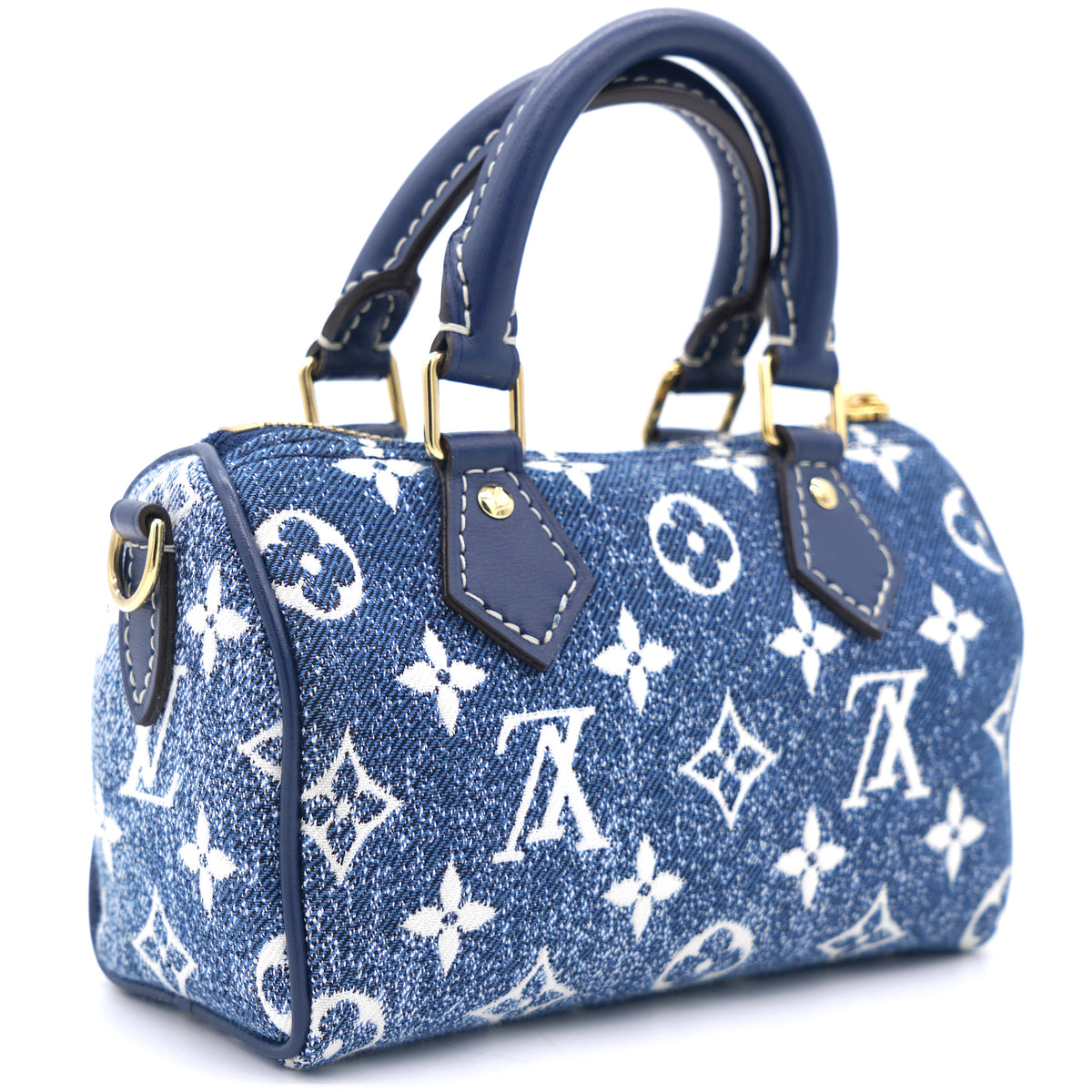 Neo speedy Louis Vuitton Handbags Blue Denim ref.195482 - Joli Closet