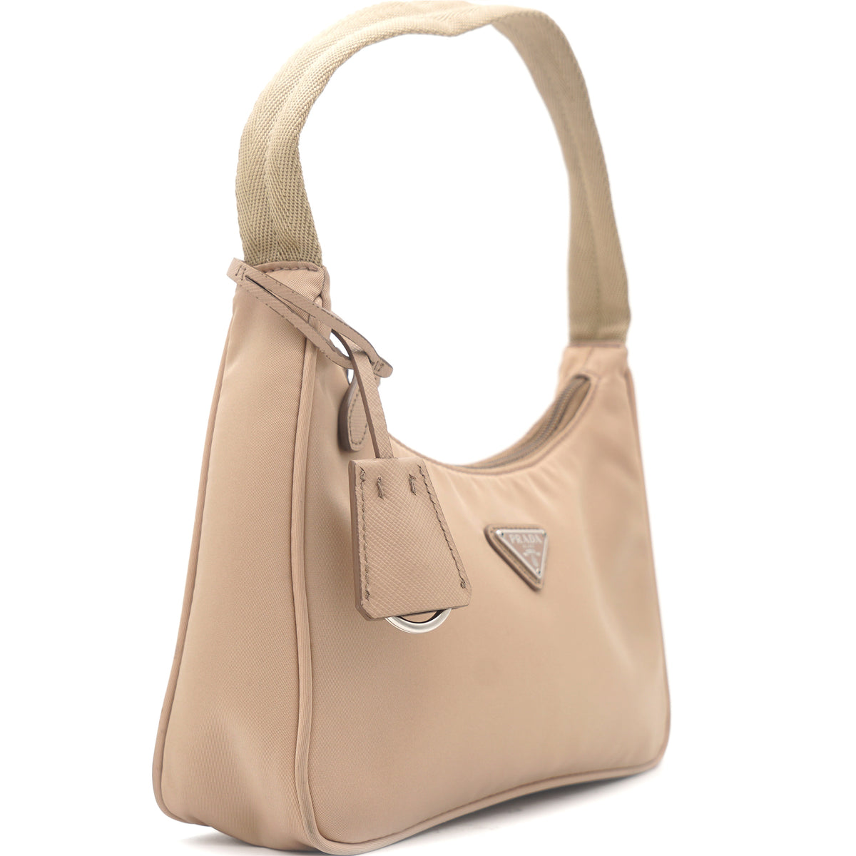 Prada - Authenticated Re-Edition Handbag - Silk Beige Plain for Women, Very Good Condition