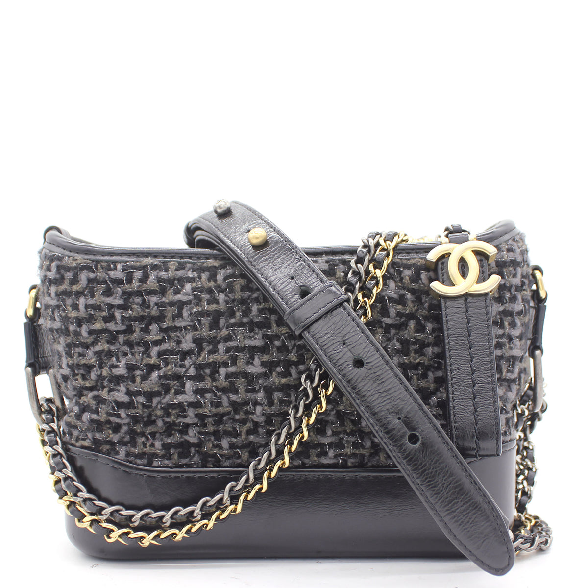 Chanel Gabrielle Small Hobo Tweed calf leather Bag Pink Pony-style calfskin  ref.219777 - Joli Closet