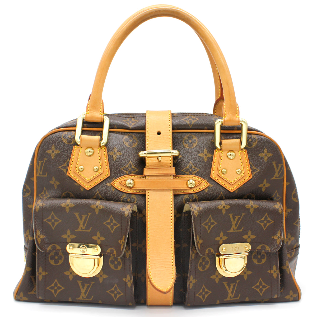 LOUIS VUITTON Monogram Canvas Manhattan Satchel Handbag GM M40025