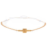 T 18K Rose Gold Single Chain Bracelet