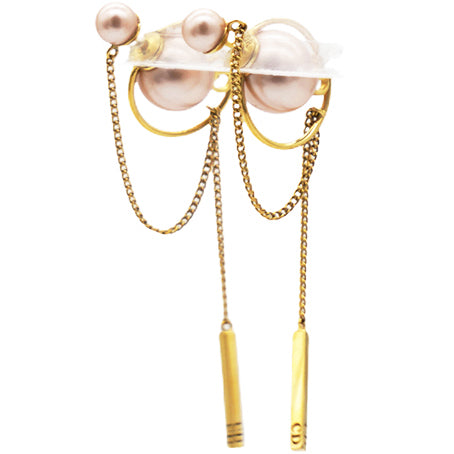 Faux Pearl Tribales Drop Earrings