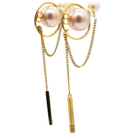 Faux Pearl Tribales Drop Earrings