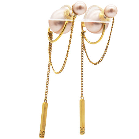 Faux Pearl Tribales Drop Earrings