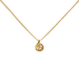 Necklace CD Drop Motif GP Plated Gold Women's