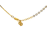 Necklace CD Drop Motif GP Plated Gold Women's