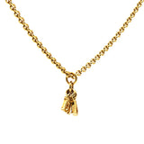 Gold Logo Pendant Necklace Golden