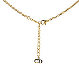 Gold Logo Pendant Necklace Golden