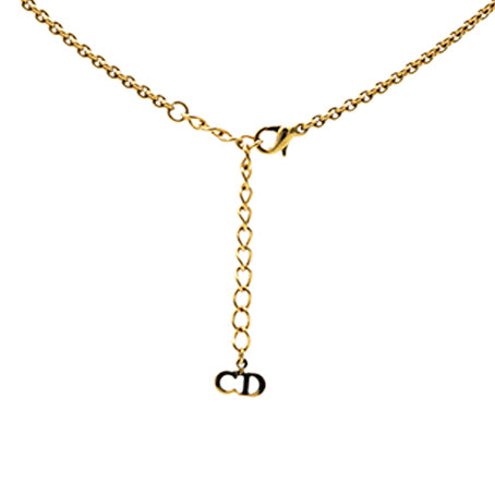 Gold Logo Pendant Necklace Golden