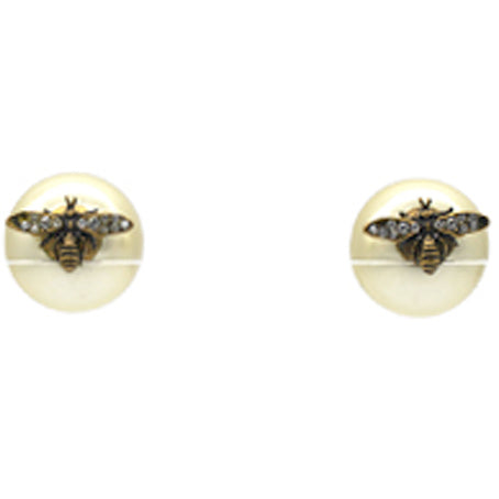 Pearl Tribales Bee Earrings Gold