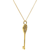 Enchant Heart Key Pendant Necklace 18k Yellow Gold & Diamond