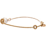 B.Zero Soft Bracelet In 18 Kt Rose Gold With 18 Kt Rose Gold And White Ceramic Pendant