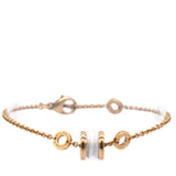 B.Zero Soft Bracelet In 18 Kt Rose Gold With 18 Kt Rose Gold And White Ceramic Pendant