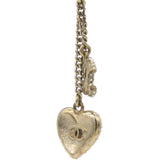 CC Logo Gold Heart Pendant Necklace