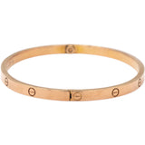 18K Rose Gold Small LOVE Bracelet 17