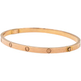 18K Rose Gold Small LOVE Bracelet 17