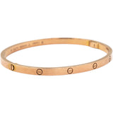 18K Rose Gold Small LOVE Bracelet 17