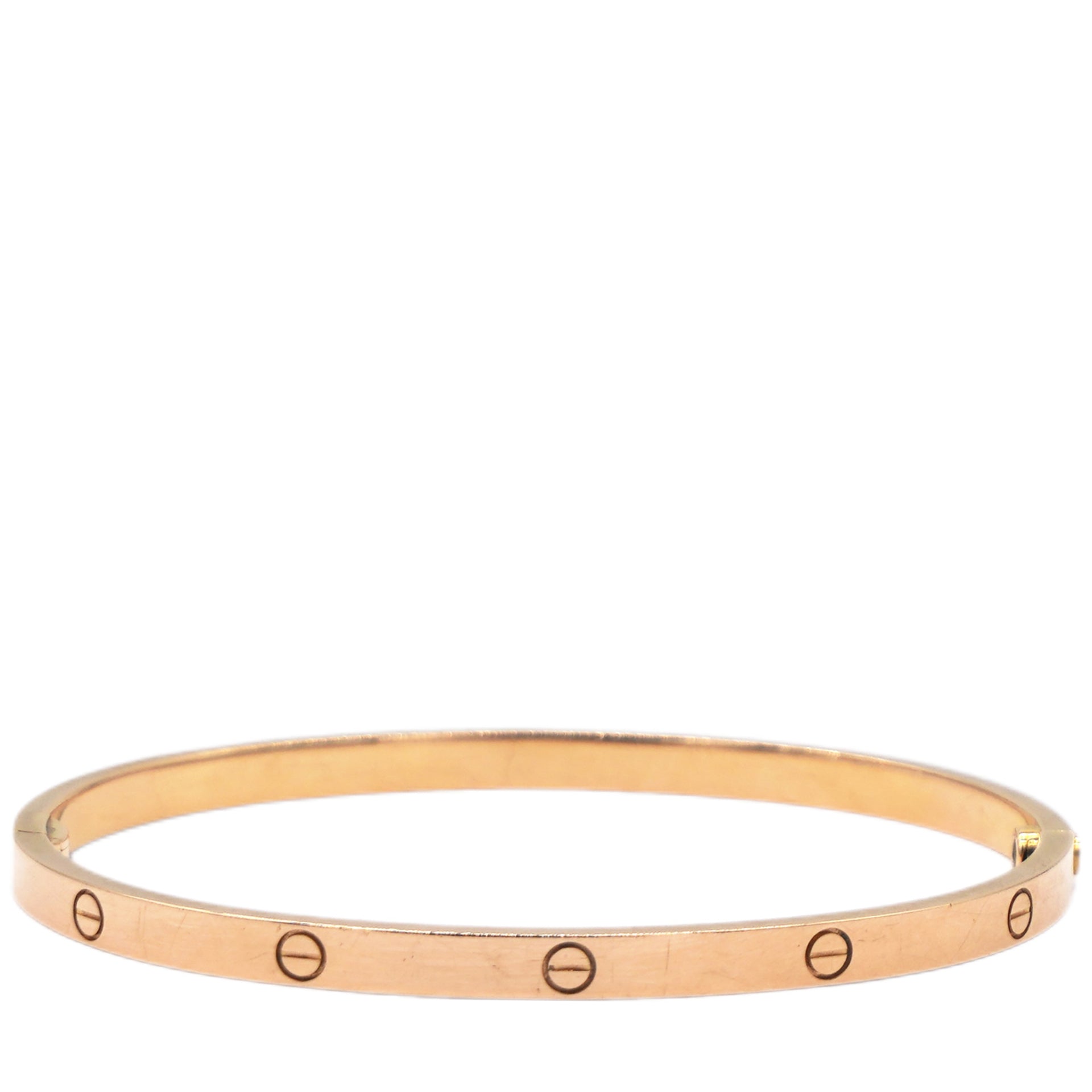 18K Rose Gold Small LOVE Bracelet 17