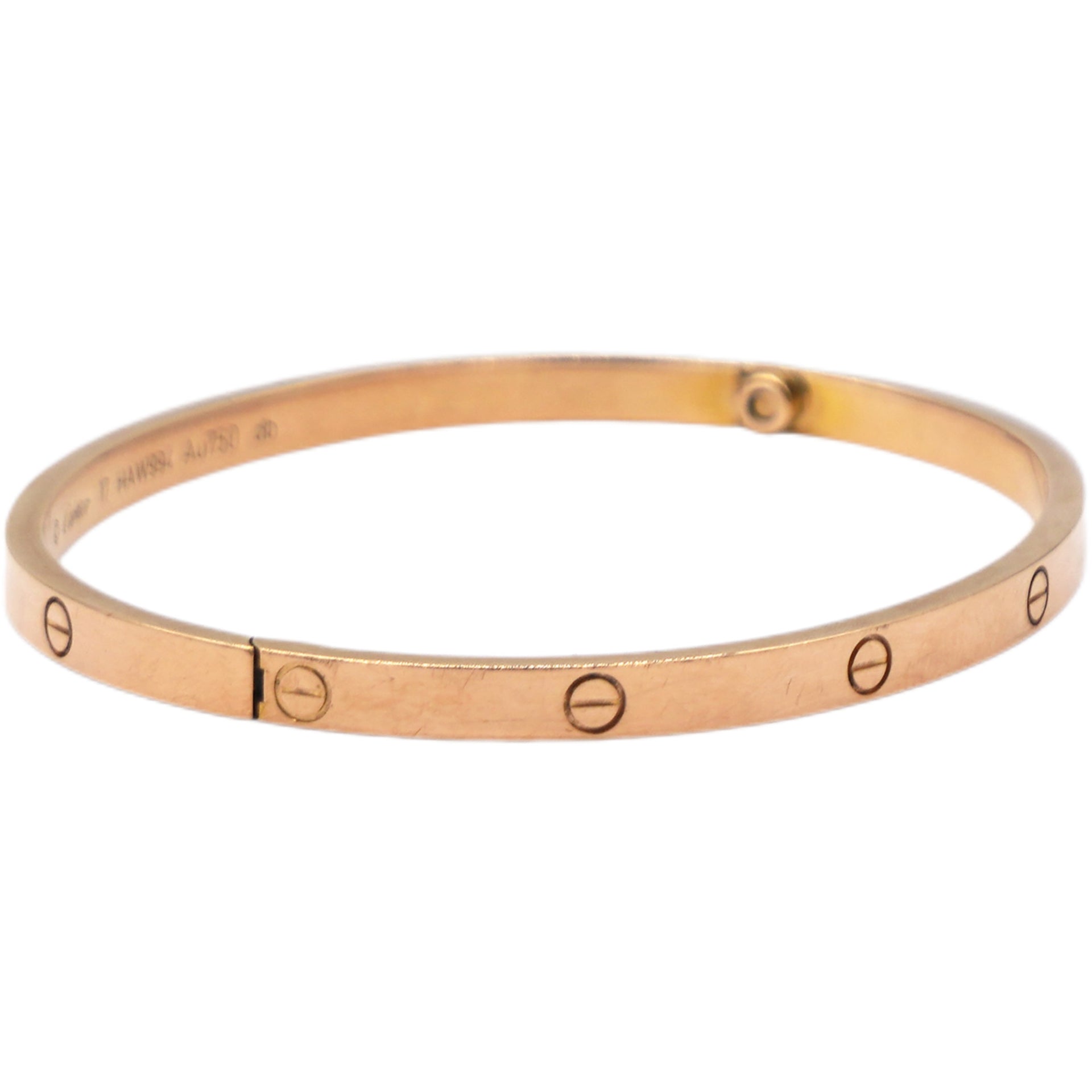 18K Rose Gold Small LOVE Bracelet 17