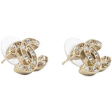 Crystal CC Earrings Gold