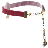 Grosgrain Ribbon Dog Star Bracelet Red