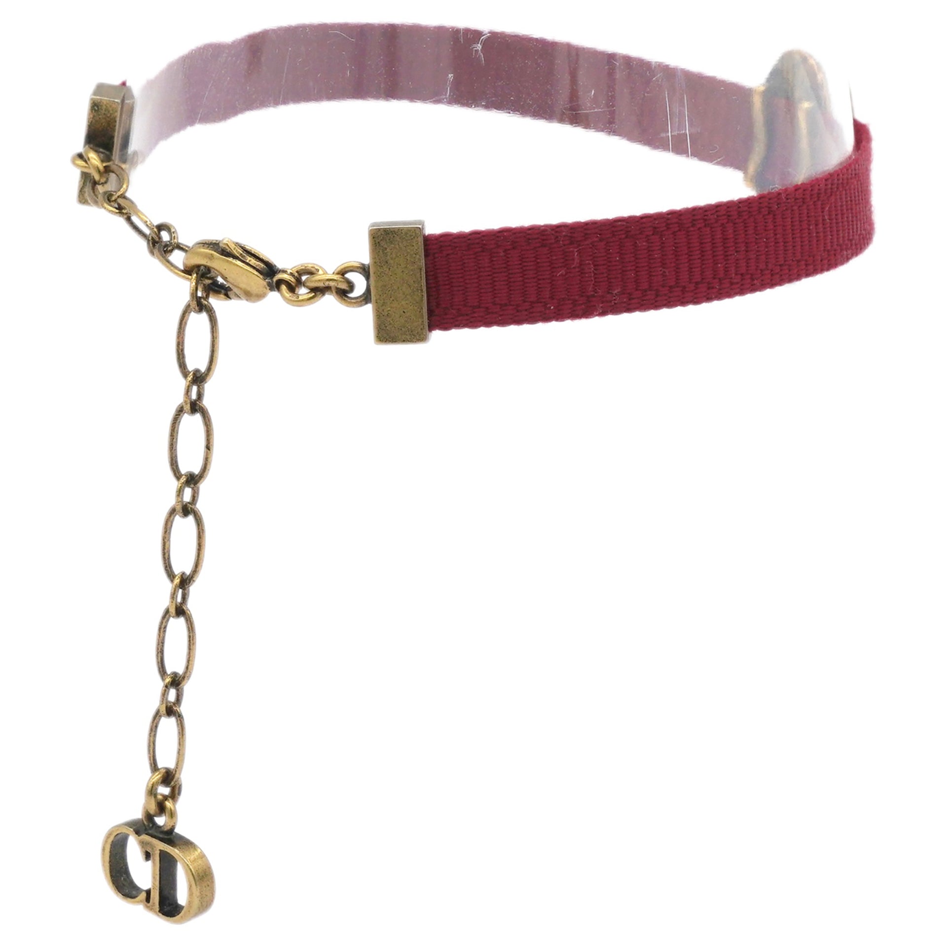 Grosgrain Ribbon Dog Star Bracelet Red