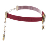 Grosgrain Ribbon Dog Star Bracelet Red