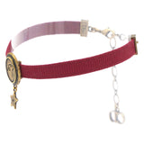 Grosgrain Ribbon Dog Star Bracelet Red