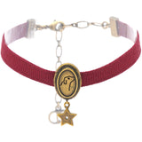 Grosgrain Ribbon Dog Star Bracelet Red