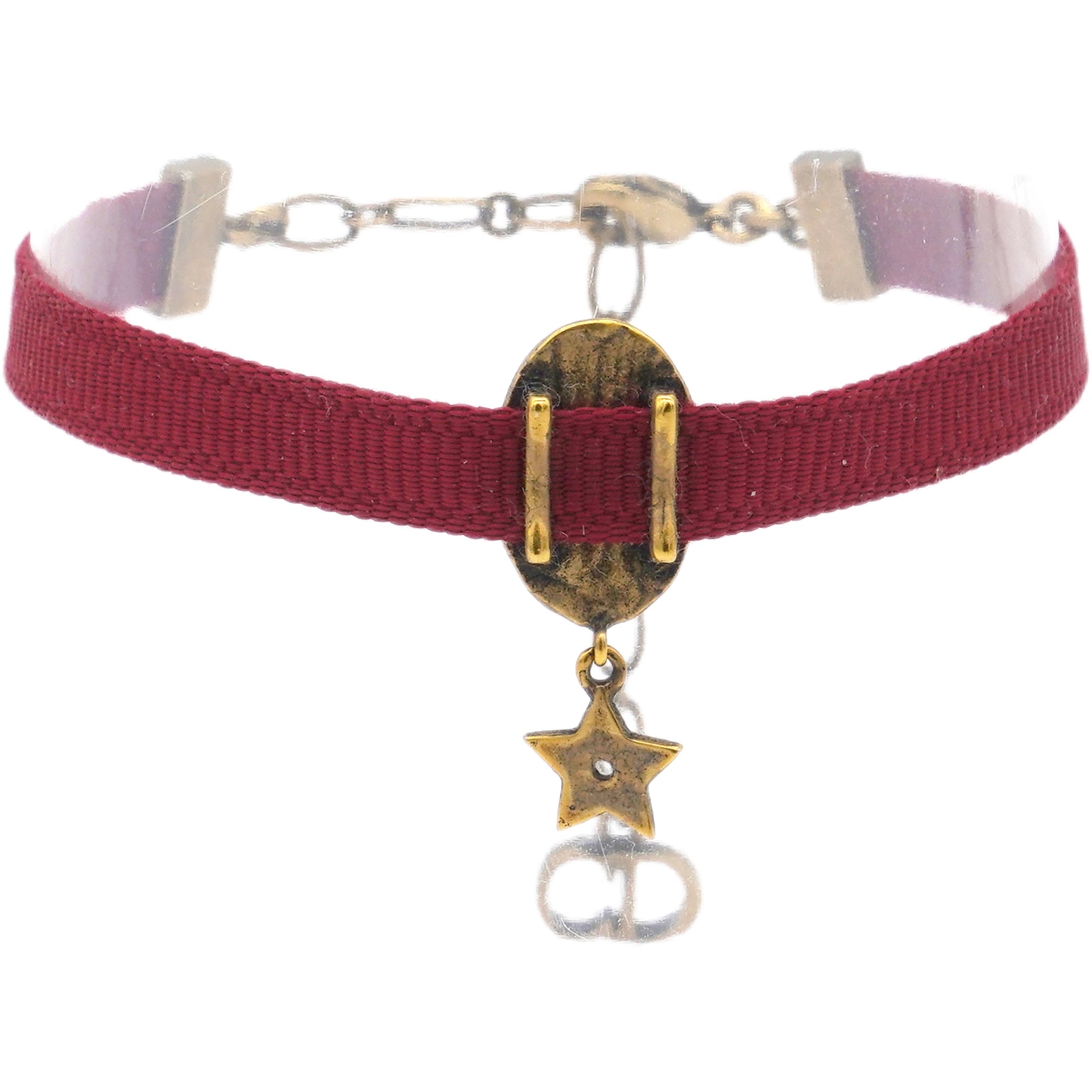 Grosgrain Ribbon Dog Star Bracelet Red