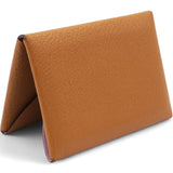 Mysore goatskin Duo Calvi Card Case caramel