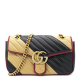 GG Marmont Flap Bag Diagonal Quilted Leather