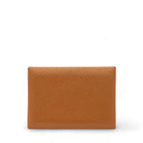 Mysore goatskin Duo Calvi Card Case caramel