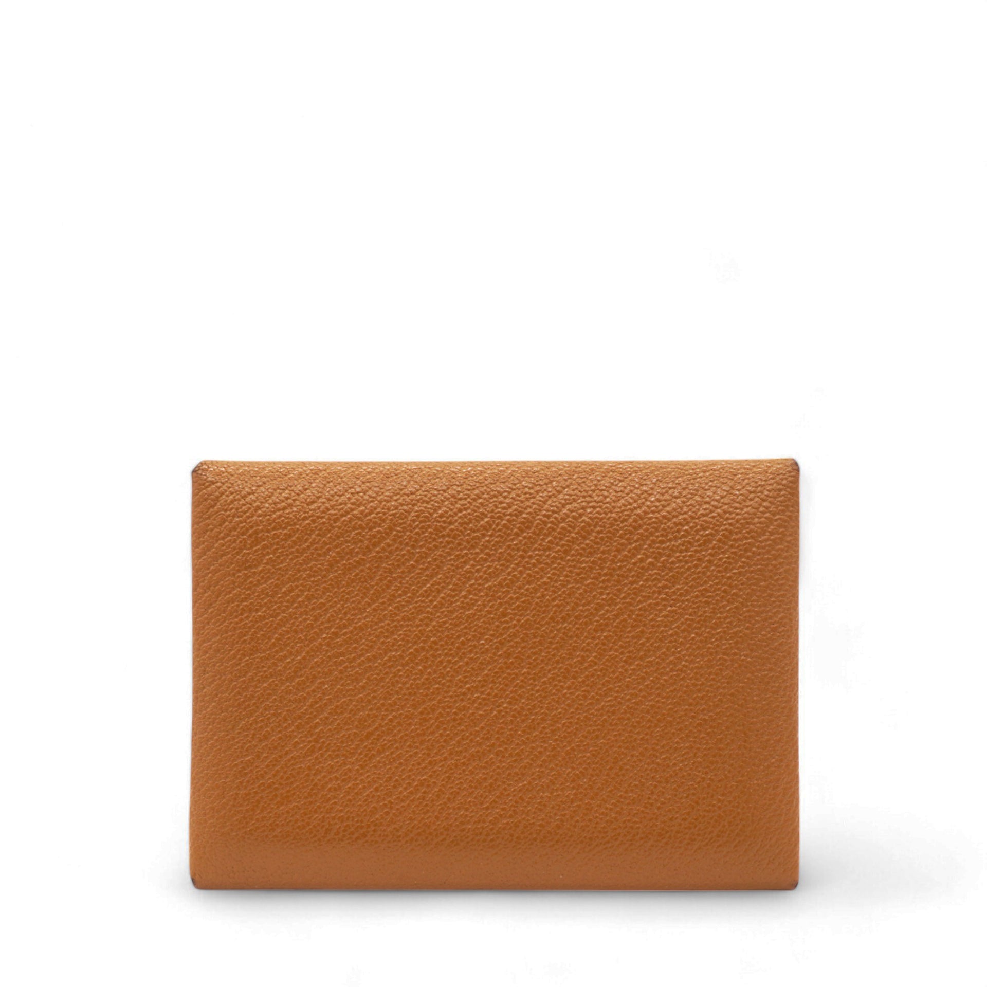 Mysore goatskin Duo Calvi Card Case caramel