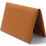 Mysore goatskin Duo Calvi Card Case caramel