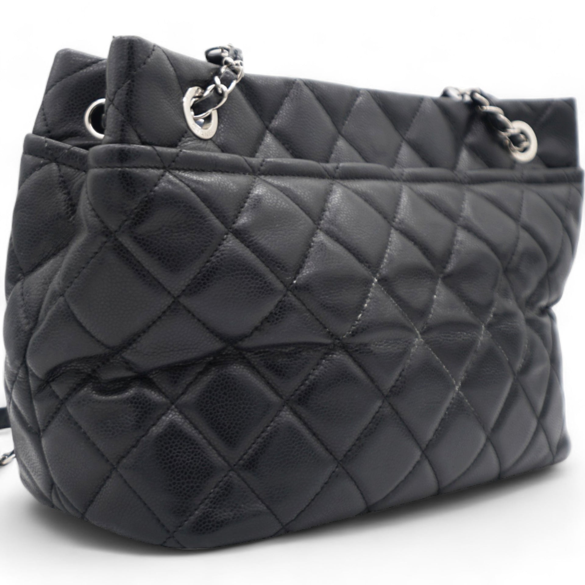 Caviar Quilted CC Timeless Soft Tote Black