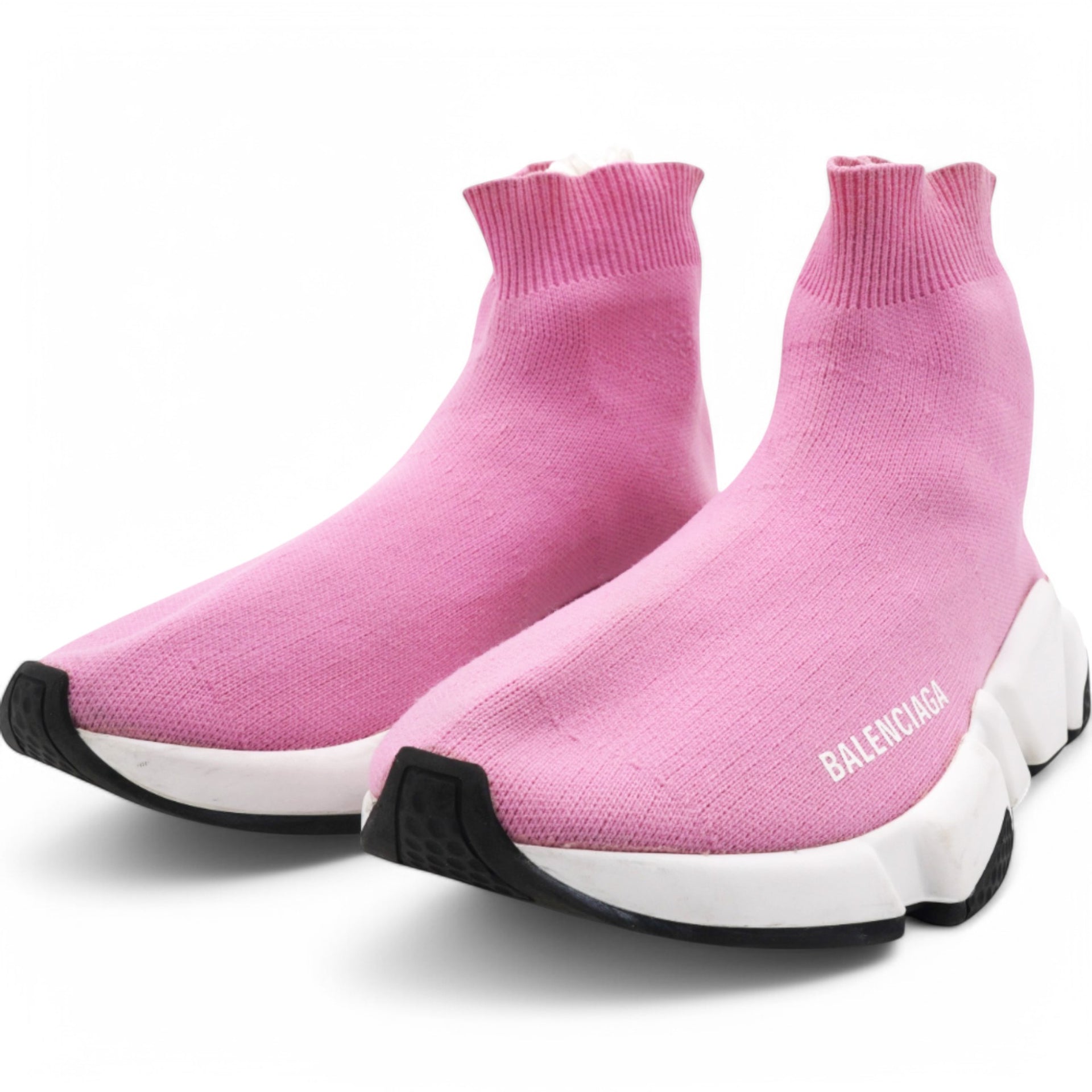 Neoprene Knit Womens Speed Sneakers Pink White Black Size35