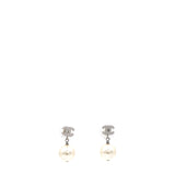 Pearl CC Drop Earrings Gold