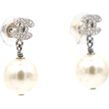 Pearl CC Drop Earrings Gold