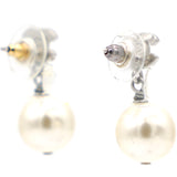 Pearl CC Drop Earrings Gold